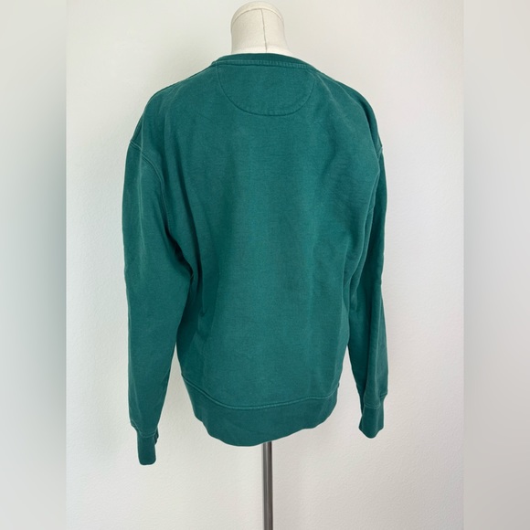 SATURDAYS NYC Bowery International Crew Sweatshirt Green Size Small - Picture 3 of 9